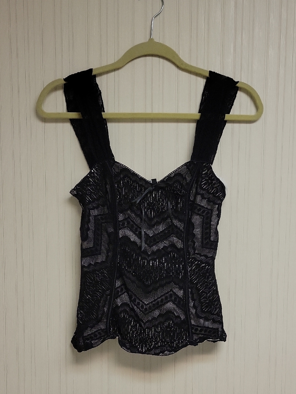 My Michelle Y2K Black Lace Camisole Tank medium goth whimisoth coquette